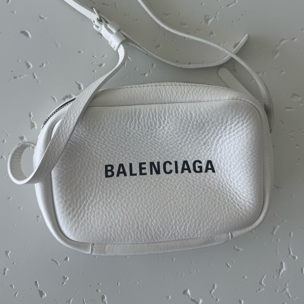 Balenciaga White Leather Crossbody Bag